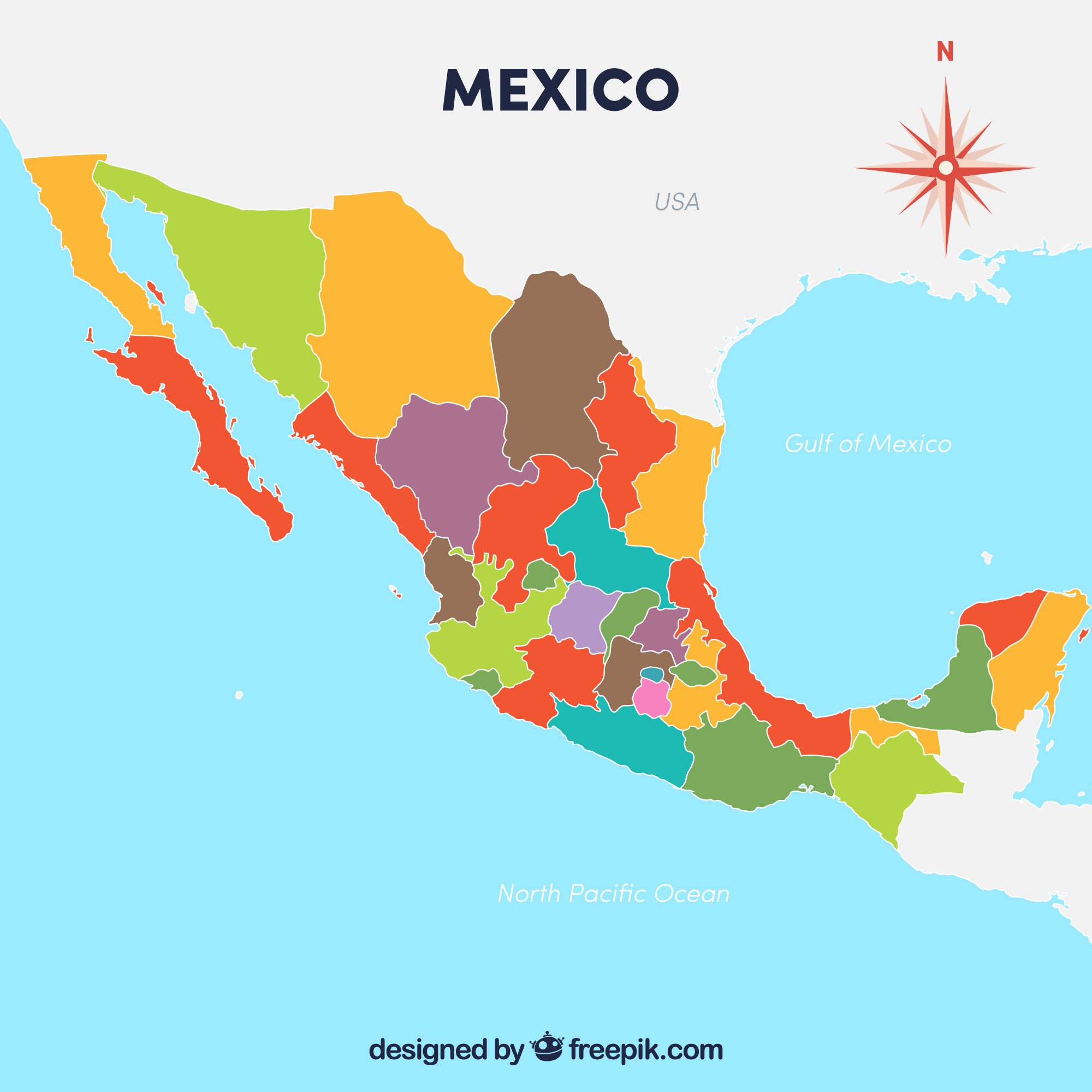 Mexico in map