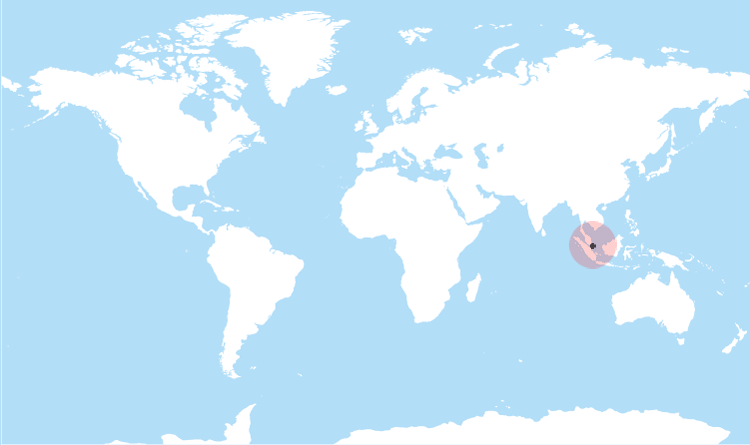 Singapore in world map